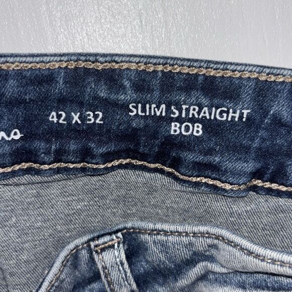 M.Society men’s slim straight Bob distressed jeans with 5 pockets size 42/32. - Picture 9 of 9